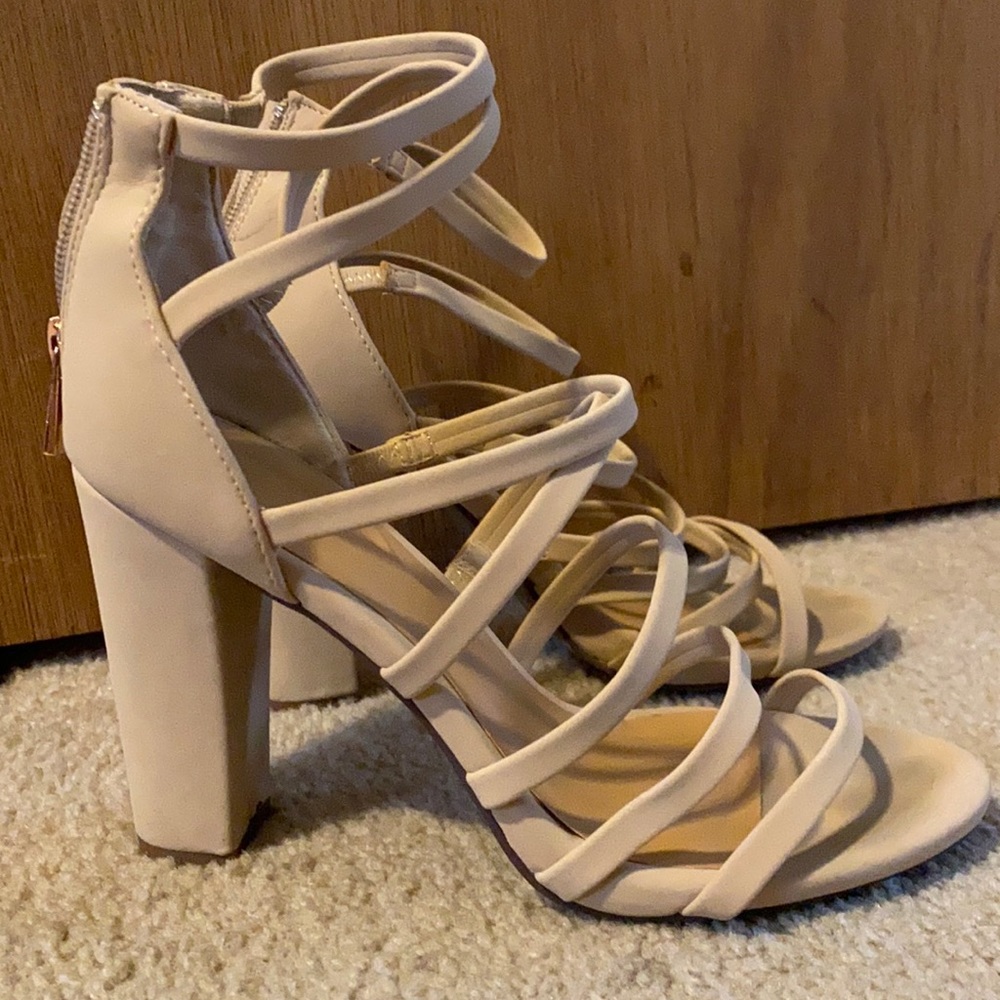 High heel shoes with super cute straps!